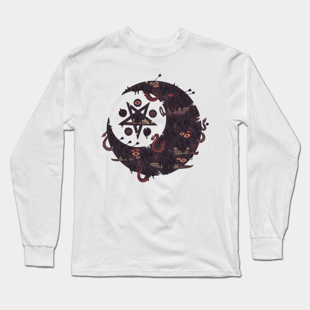 The Dark Moon Compels You to Fuck Shit Up Long Sleeve T-Shirt by againstbound